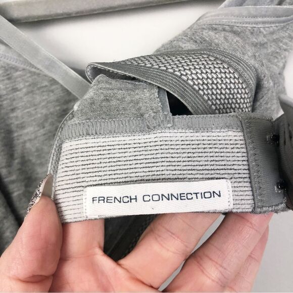 FRENCH CONNECTION | Gray V Cut Bralette Adjustable Straps Women’s Size Large - Picture 4 of 10